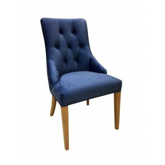Chesterfield Set 6x Armchair Dining Chair Fabric Upholstery Chair Gastro Dining Room