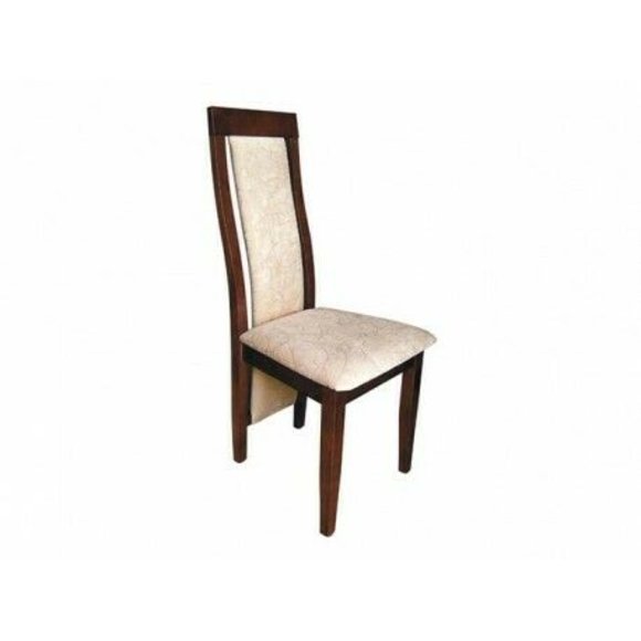Set 6x chair design recliner upholstered chairs gastro dining room fabric solid wood