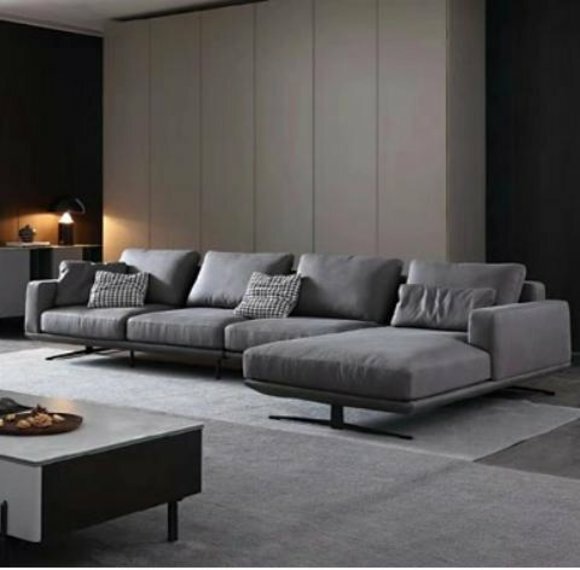 Italian Style Living Room Living Furniture L Shape Textile Corner Set Seat Upholstery