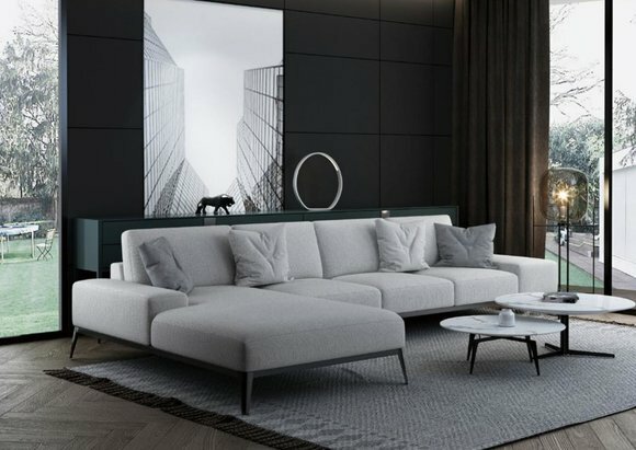 Corner Sofa Upholstery Set Living Landscape L Shape Designer Sofa Couch Textile Fabric