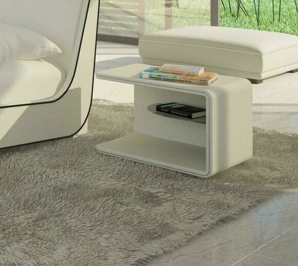 Modern style designer bedside console with shelves for living room area