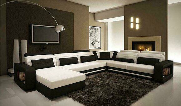 U Shape Sofa Couch Upholstery Living Set Design Corner Sofa Leather Sofas New