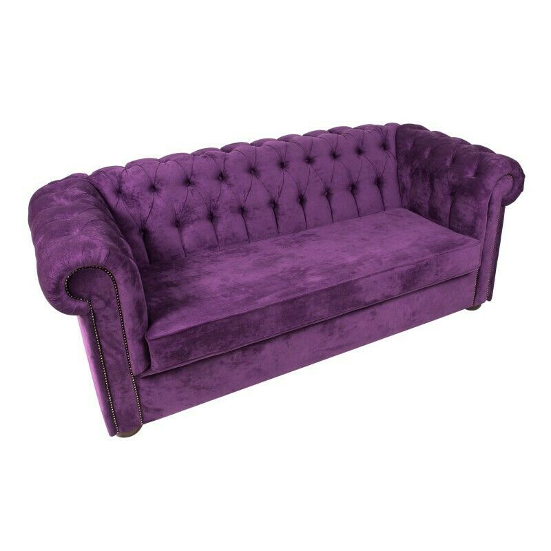 Sofa 3 Seater Chesterfield Couch Sleeper Sofa Bed Function Couches Sofas Fabric New