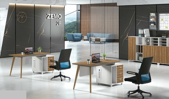 Working writing office table luxury class designer furniture with drawers tables