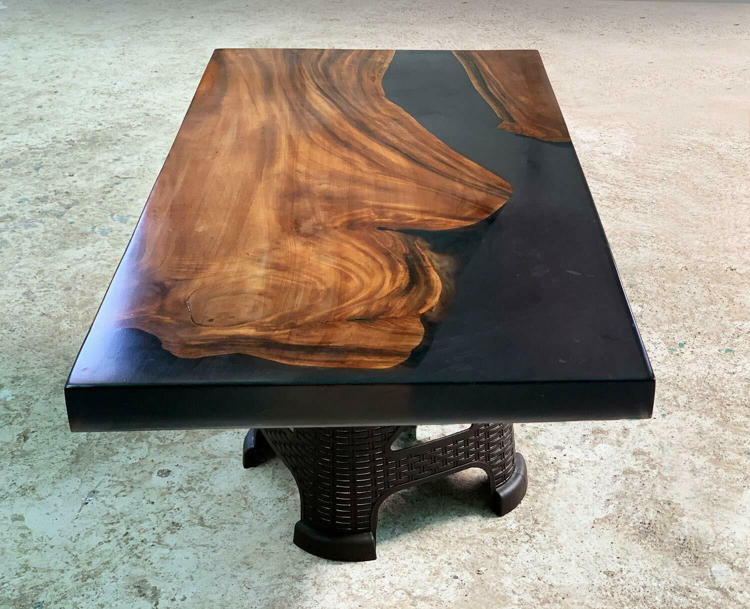 Coffee Table River Table Solid Tables 100x60 River Table Real Wood Epoxy Resin