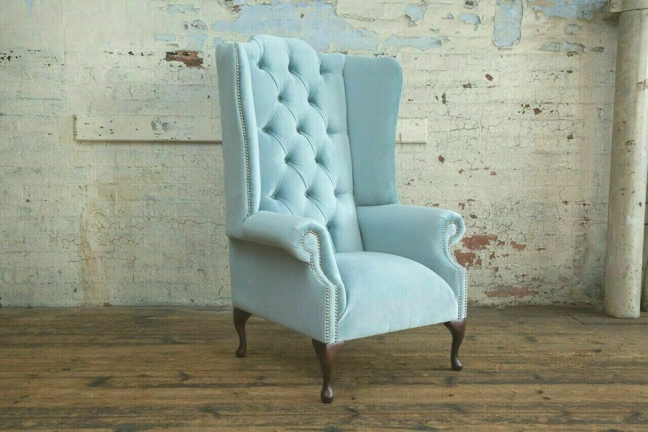 Chesterfield Design Sofa Sessel Couch Polster Luxus Textil Ohrensessel Couchen