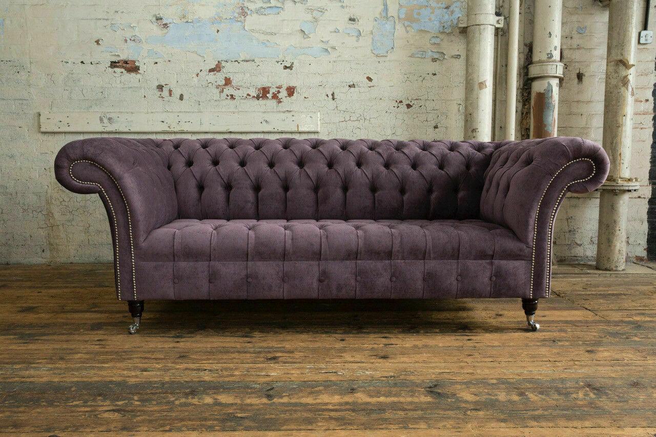 Chesterfield England Sofa Upholstery Woven Fabric Microfibre Fabric New Low Prices