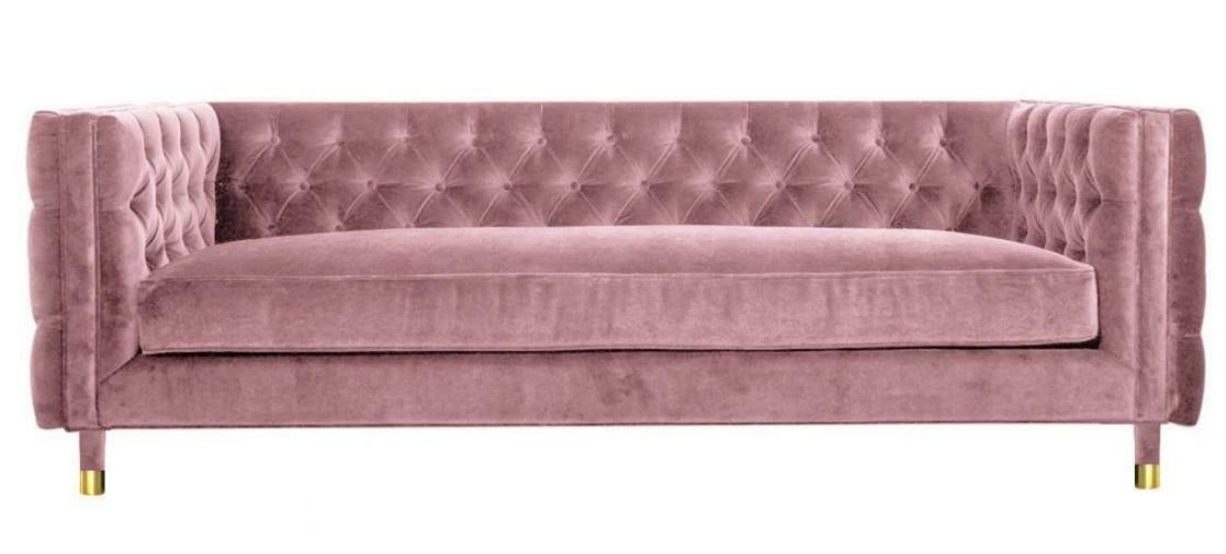 Pink Chesterfield Sofa Creative Furniture 4 seater New xxl Big Textile Fabric Couches