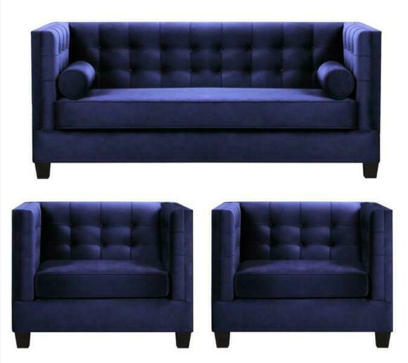 Sofa Bed Armchair Creative Furniture Textile Fabric Blue Group Living Room Modern Sofa