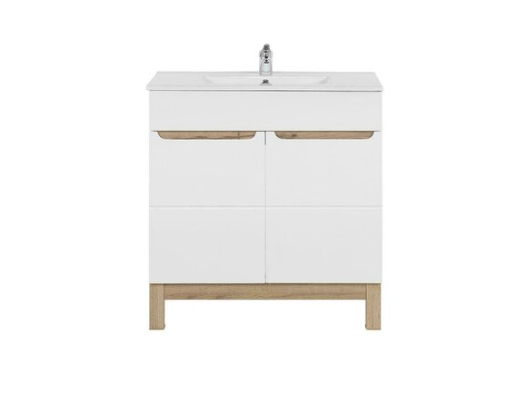 White washbasin with vanity unit High quality washbasin bathroom furniture 80cm