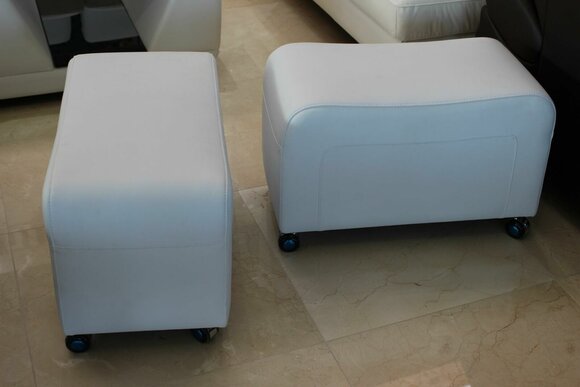 New 2x Foot Stool Fabric Stool Cushion Ottoman Side Table Club Sofa On Stock