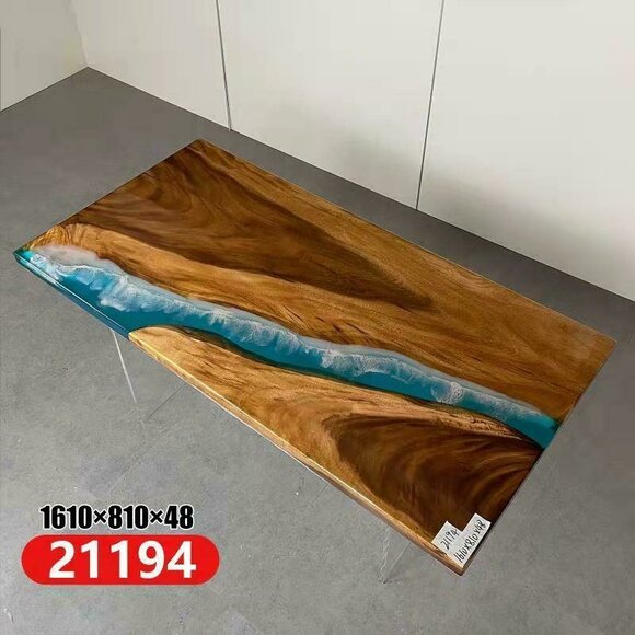 Dining Table River Table Real Wood Solid Epoxy Tables 161x81 New River Table