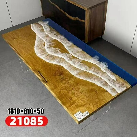 Tables Dining Table Design Table Modern Sea River Furniture 181x81 Epoxy Resin Ocean