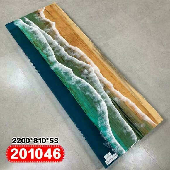 Dining Table Design Table Modern Tables Ocean River Epoxy Resin Furniture 220x81