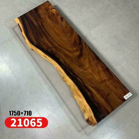 Epoxy Resin Dining Table Real Wood Solid Furniture Waterfall Epoxy Table 175x71cm