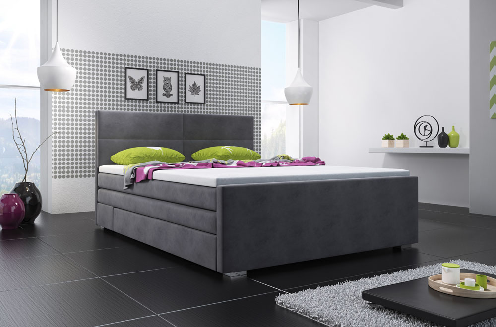Upholstered Bed Frame Upholstery Designer Hotel Double Luxury Boxspring Beds New