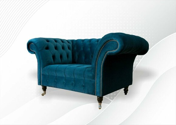 Chesterfield Turquoise Living Room Modern Design Couches Sofa Creative Furniture Fabric