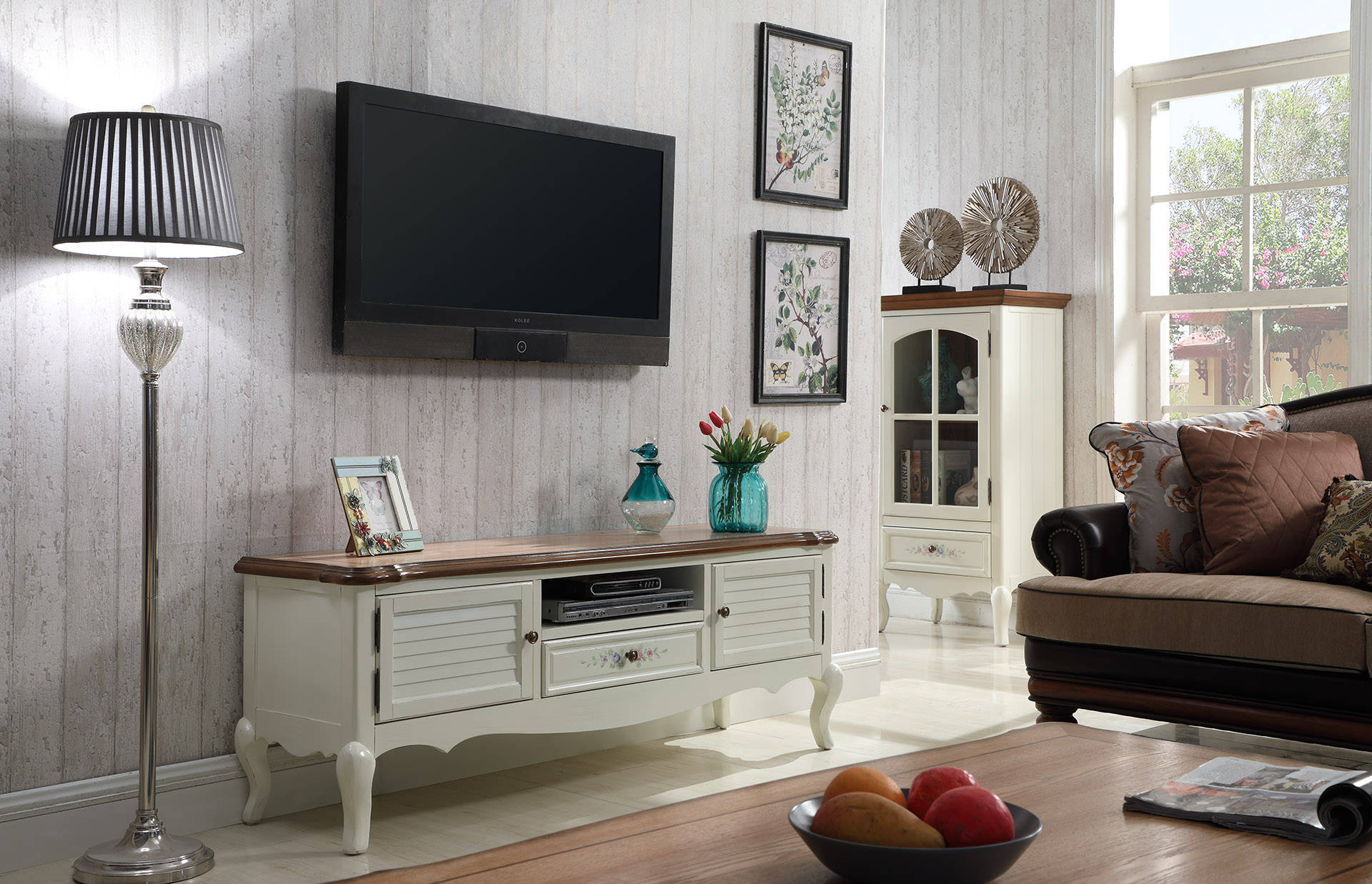 Sideboard TV lowboard rtv cabinet table living room wood classic country furniture