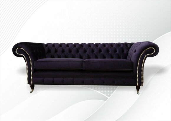Chesterfield 3 Seater Sofa Purple Modern Sofas Couches New Modern Furniture Fabric