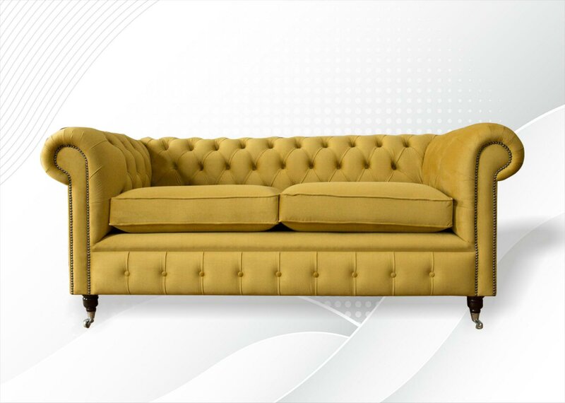 Chesterfield yellow sofa living room design couches upholstery sofas new yellow xxl big