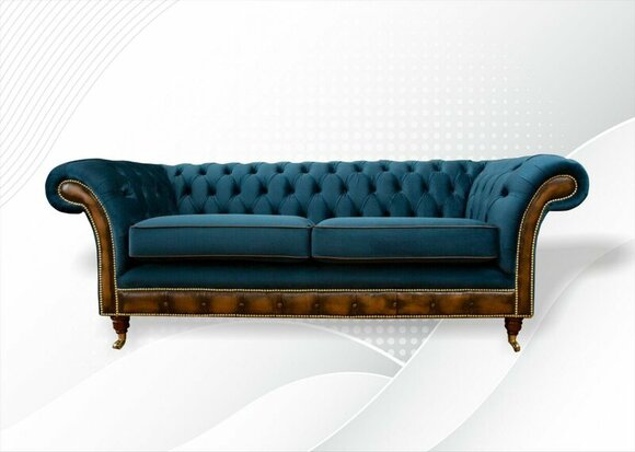 Chesterfield 3 seater turquoise three seater design couches upholstery sofa sofas textile