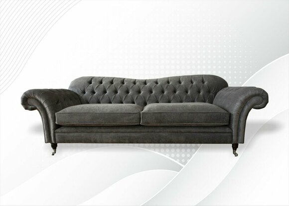 Classic Chesterfield Gray Sofa Design Couches Upholstery Sofas Luxury Leather Sofa