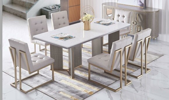 Luxury Furniture Dining Table Dining Room Living Room Marble Wood Design Tables New