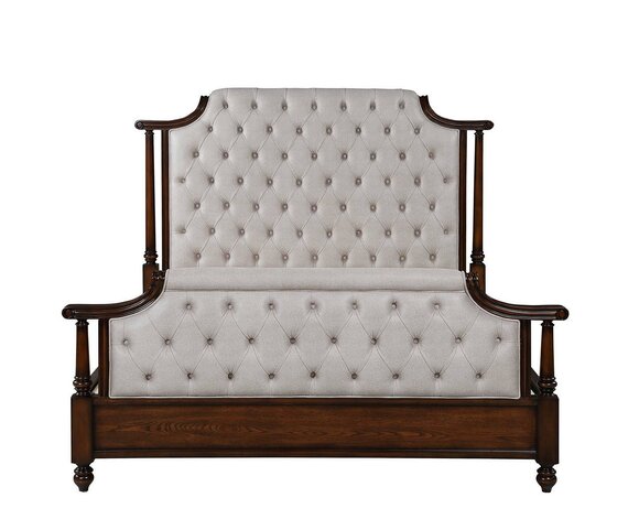 Bed upholstery design luxury double hotel beds sleeping room leather Chesterfield