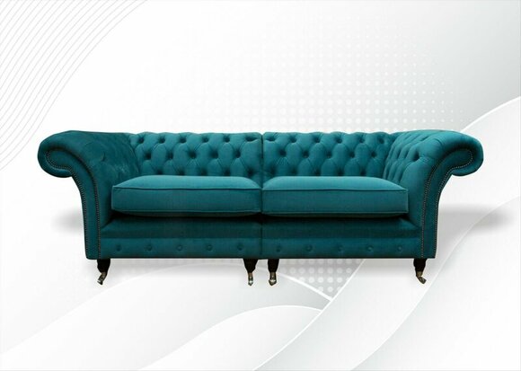 Chesterfield 3 seater fabric living room design couches upholstery sofa sofas turquoise