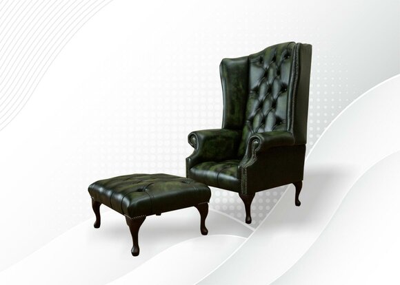 Classic wing chair armchair couch sofa upholstery seat lounge relax club leather