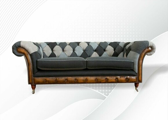 Chesterfield 3 seater textile design couches upholstered sofa new creative living room