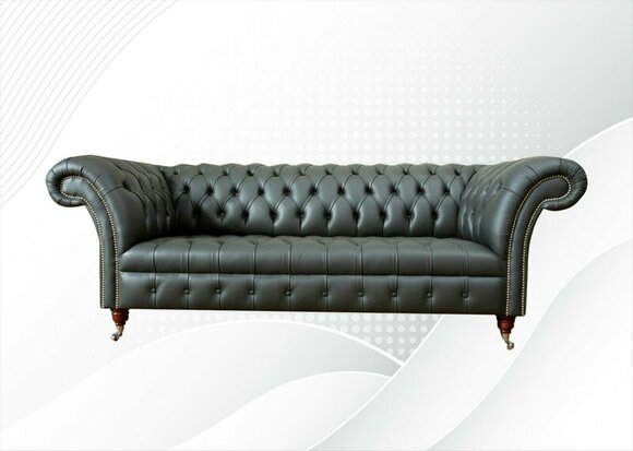 Chesterfield leather gray couches modern design couches sofa xxl big sofas furniture