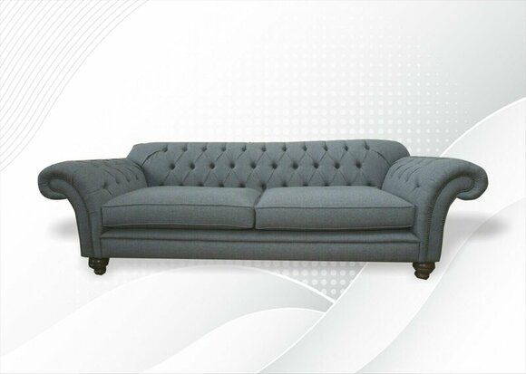 Chesterfield three-seater gray sofa design couches upholstery sofas xxl big couchen