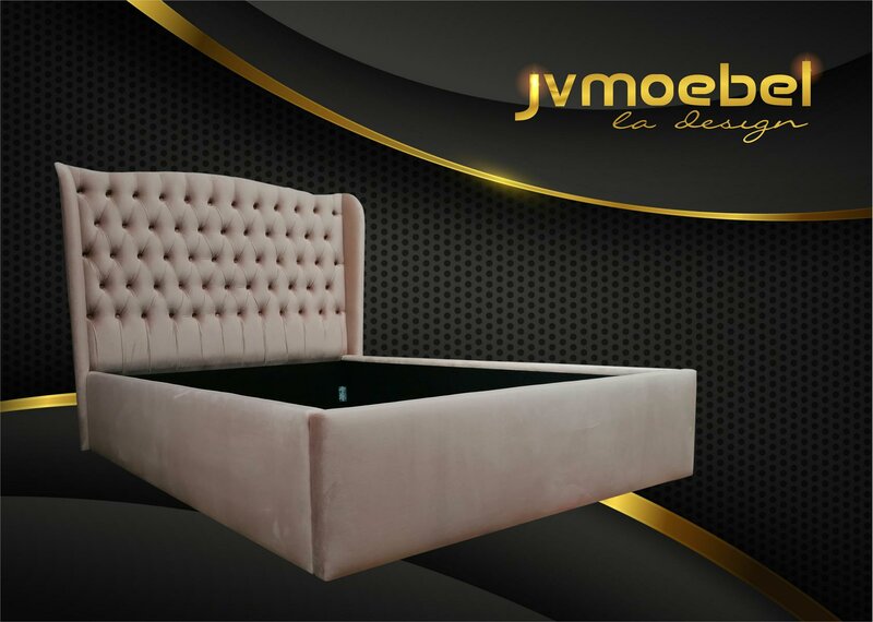 Design bed beds leather hotel luxury textile upholstery marriage double new bedroom