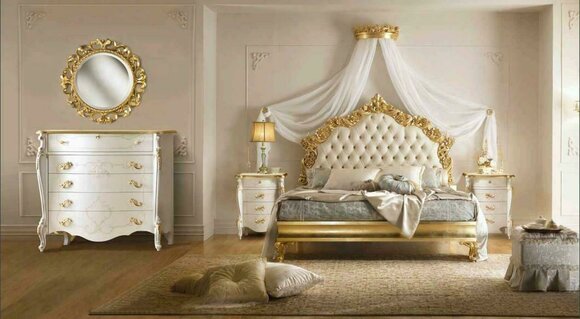 Bed upholstery design luxury double hotel beds sleeping room 180x200cm Real wood
