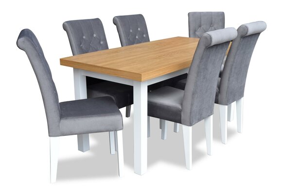 Armchair Dining Table with 6 Chairs Dining Room Table Set Set 7pcs