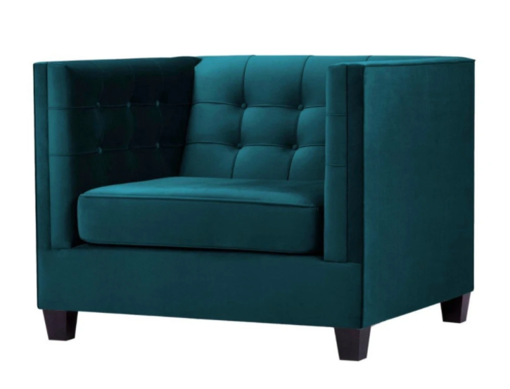 Armchair Chesterfield Textile Fabric Sea Green Creative Furniture New Living Room Modern