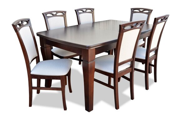 Dining Room Wooden Tables Dining Set Chair Group New Table 6 Design Chairs 7pcs