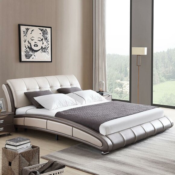 Design Leather Bed Cushion Double Hotel Beds Sleeping Room Marriage 180x200 cm Luxury