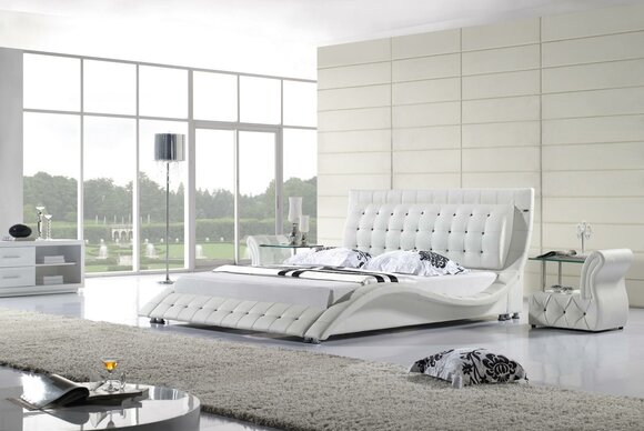 Beds Double Modern Marriage 180x200 Modern New Design Leather Bed Luxury Upholstery