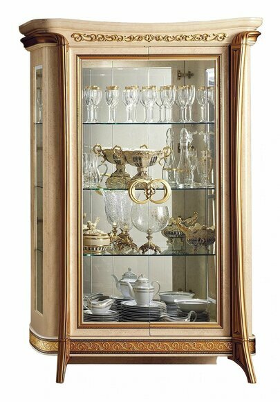 Showcase showcases cabinet glass cabinet living room shelf baroque rococo real wood