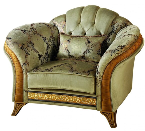 Luxury TV Classic Armchair Lounge 1 seater Fabric Relax Club arredoclassic