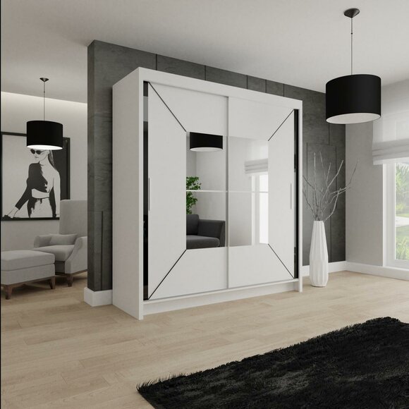 High Gloss Shelves Cupboard Shelf Wardrobe 180cm Wardrobe Wardrobe