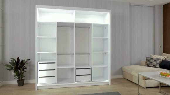 Wardrobe Wardrobe 2 Doors Wood New Bedroom Furniture