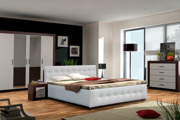 Bedroom Beds Textile Hotel Luxury Upholstery 180x200 Furniture Double Bed New