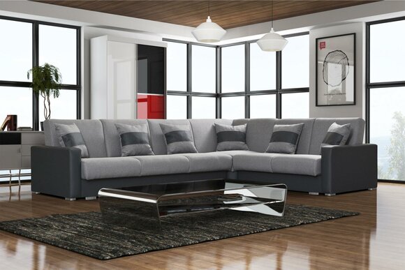 Design Couch Lounge Sofas Textile New Sofa L-form Sofa Living Landscape Relax Seat