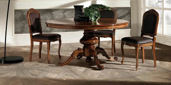 Dining set dining table table tables 4x armchair set chair round 5-piece group set