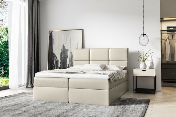 Upholstered Bed Boxspring Bed 160x200 Design Double Hotel Modern Bed Beds Furniture