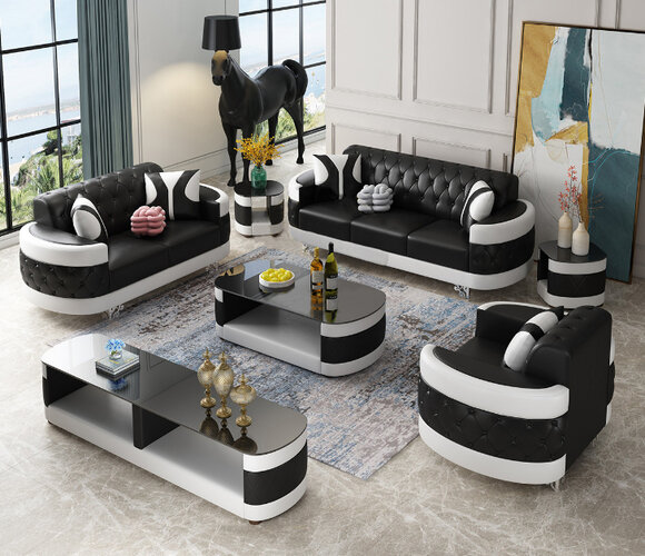 Living Room Set Sidebaord Coffee Table Side Table 7pcs Complete Set