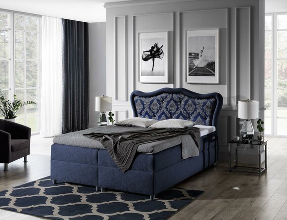 Classic Bed Boxspring Beds Baroque Bedroom Furniture Luxury Furnishings
